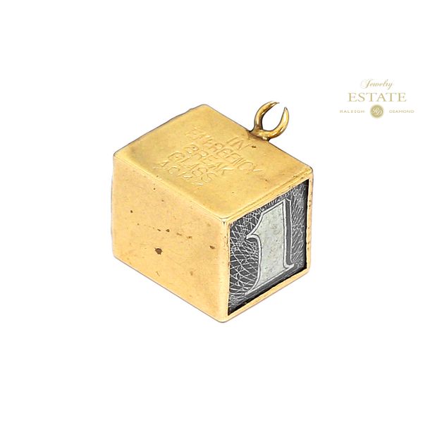 Estate 14K Yellow Gold Emergency One Dollar Bill Charm Pendant Raleigh Diamond Fine Jewelry Raleigh, NC