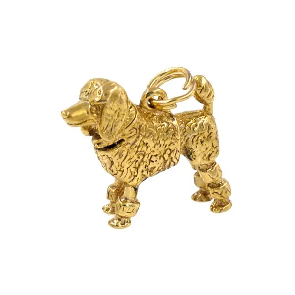 Estate 14K Yellow Gold French Poodle Charm with Articulated Head Image 2 Raleigh Diamond Fine Jewelry Raleigh, NC