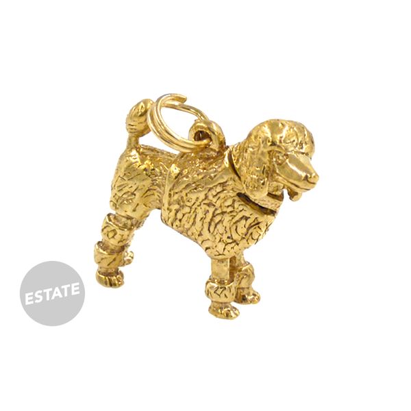 Estate 14K Yellow Gold French Poodle Charm with Articulated Head Raleigh Diamond Fine Jewelry Raleigh, NC