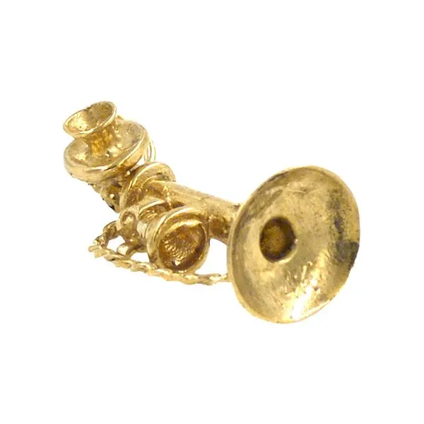 Estate 14K Yellow Gold Vintage Telephone Charm Image 3 Raleigh Diamond Fine Jewelry Raleigh, NC