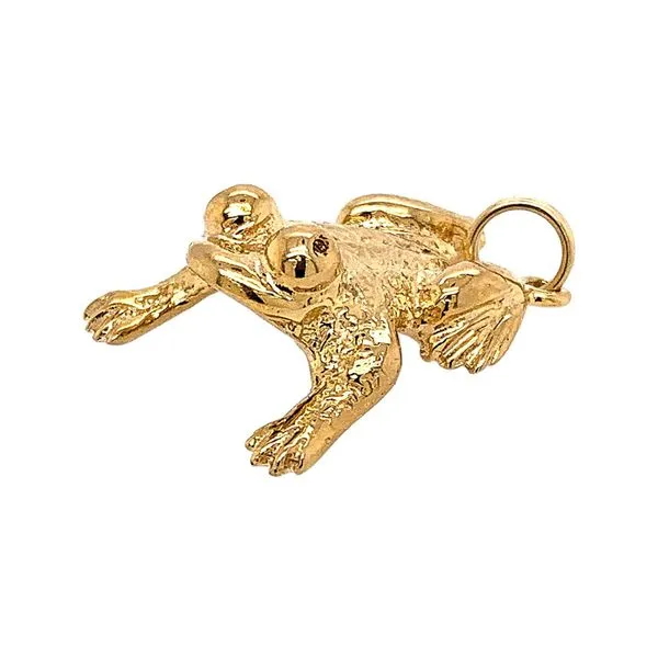 Estate 14K Yellow Gold Frog Charm/Pendant Image 2 Raleigh Diamond Fine Jewelry Raleigh, NC