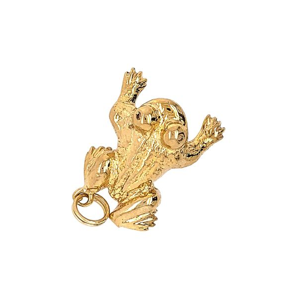 Estate 14K Yellow Gold Frog Charm/Pendant Image 4 Raleigh Diamond Fine Jewelry Raleigh, NC