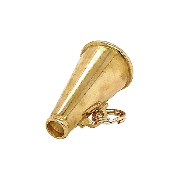 Estate 14K Yellow Gold Bull-Horn Charm Pendant Image 2 Raleigh Diamond Fine Jewelry Raleigh, NC