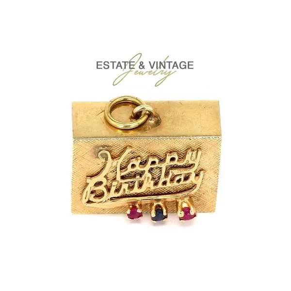 Estate 14K Yellow Gold Sapphire & Ruby 