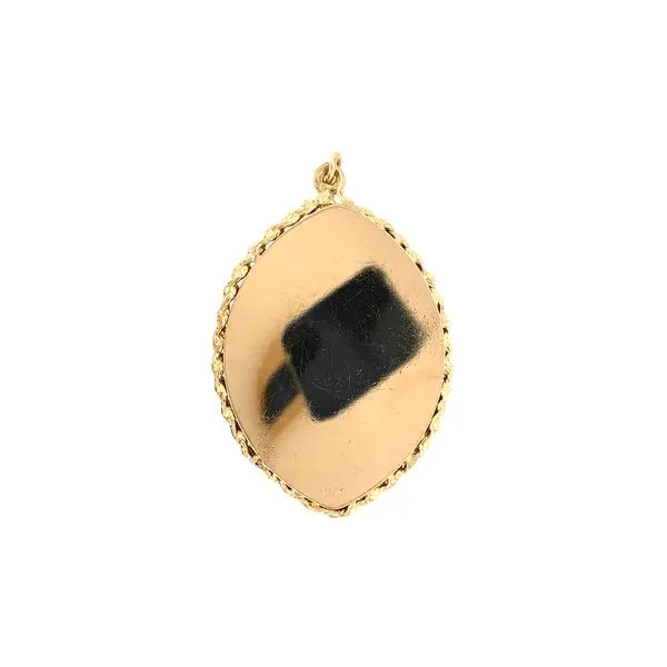 Estate 14K Yellow Gold Marquise Locket with Garnets Image 3 Raleigh Diamond Fine Jewelry Raleigh, NC