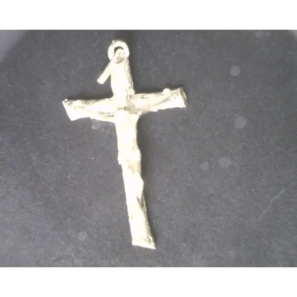 Estate 18K Yellow Gold Textured Diamond Cut Crucifix Raleigh Diamond Fine Jewelry Raleigh, NC