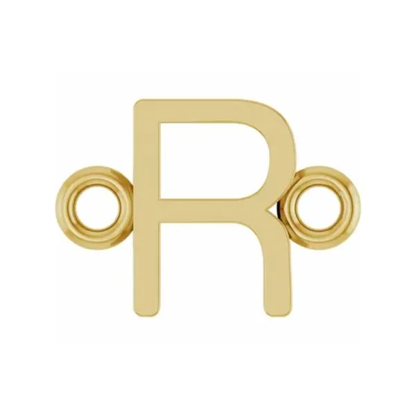14K Yellow Gold Sans Serif 