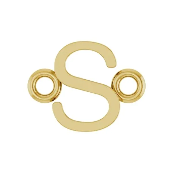 14K Yellow Gold Sans Serif 