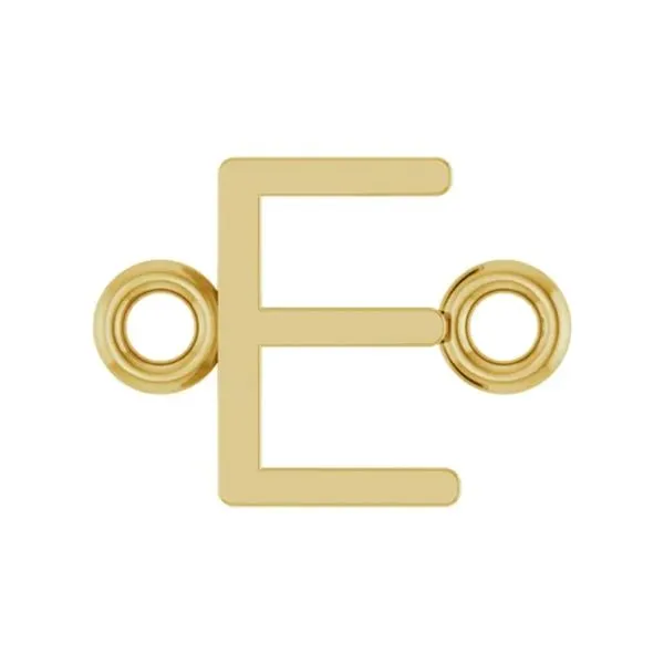 14K Yellow Gold Sans Serif 