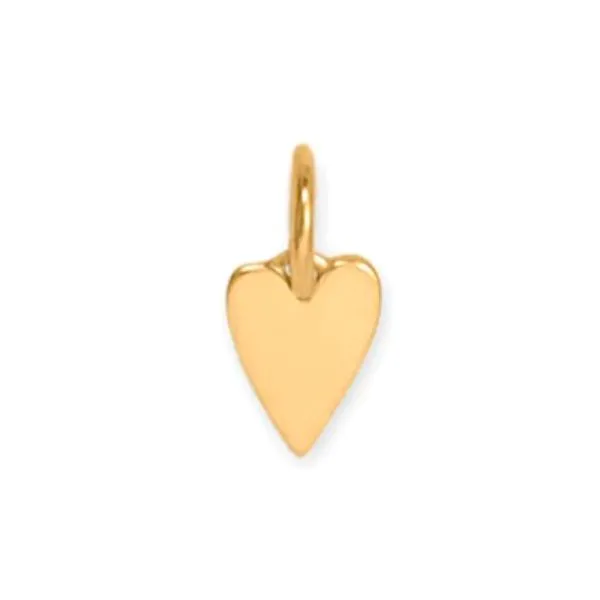 14K Yellow Gold Engravable Tiny Heart Charm Raleigh Diamond Fine Jewelry Raleigh, NC