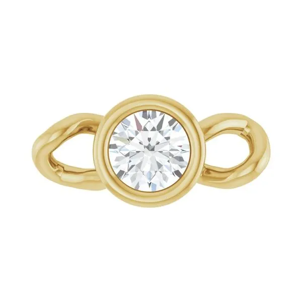 14K Yellow Gold 0.06ctw SI1-SI2/G-H Lab Grown Diamond Bezel-Set Link Raleigh Diamond Fine Jewelry Raleigh, NC