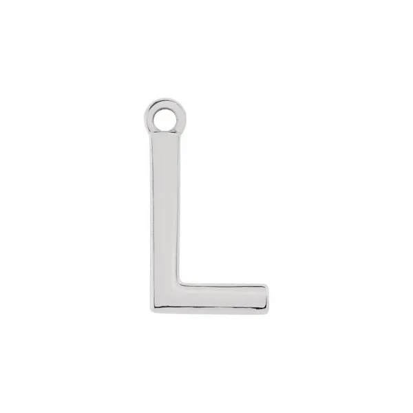 14K White Gold Letter 