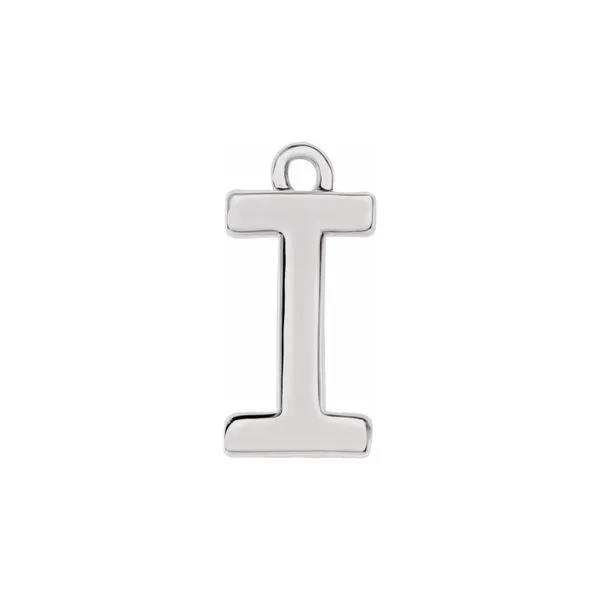 14K White Gold Letter 