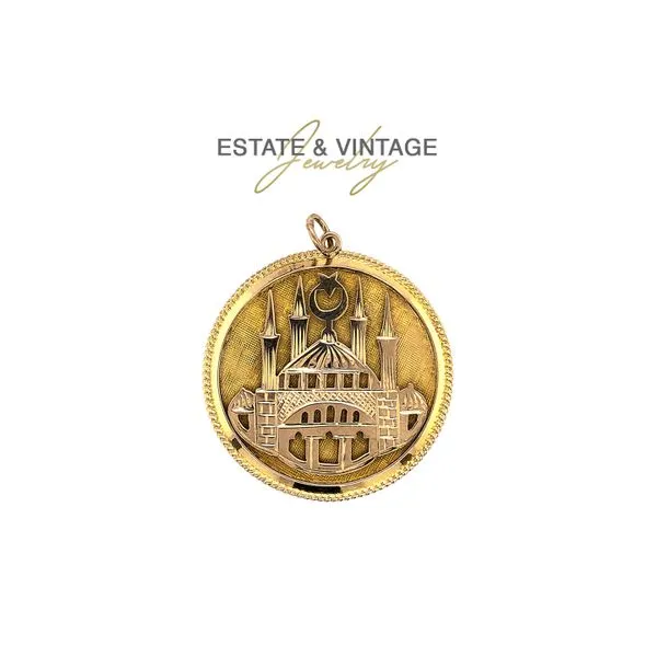 Estate 14K Yellow Gold Mosque Pendant Raleigh Diamond Fine Jewelry Raleigh, NC