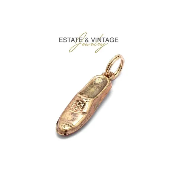 Estate 14K Yellow Gold Loafer Shoe Charm Pendant Raleigh Diamond Fine Jewelry Raleigh, NC