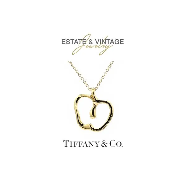 Estate Tiffany & Co 18K Yellow Gold Elsa Peretti Apple Pendant Raleigh Diamond Fine Jewelry Raleigh, NC