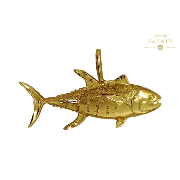 Estate 14K Yellow Gold Tuna Fish Charm Pendant Raleigh Diamond Fine Jewelry Raleigh, NC