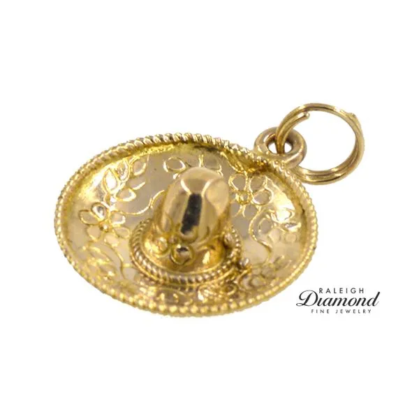 Estate 14K Yelow Gold Floral Sombrero Charm Raleigh Diamond Fine Jewelry Raleigh, NC