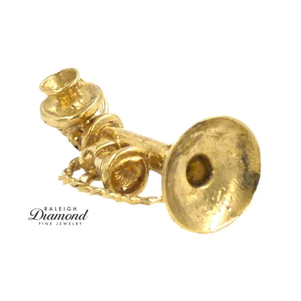 Estate 14K Yellow Gold Vintage Telephone Charm Image 3 Raleigh Diamond Fine Jewelry Raleigh, NC