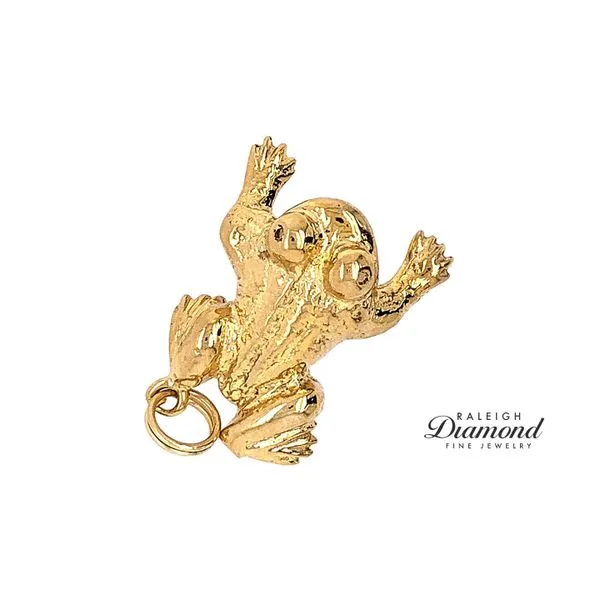 Estate 14K Yellow Gold Frog Charm/Pendant Image 4 Raleigh Diamond Fine Jewelry Raleigh, NC