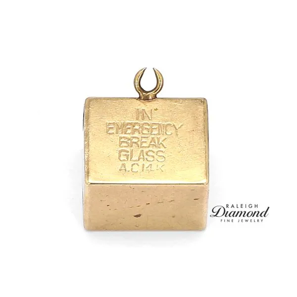 Estate 14K Yellow Gold Emergency One Dollar Bill Pendant Image 3 Raleigh Diamond Fine Jewelry Raleigh, NC