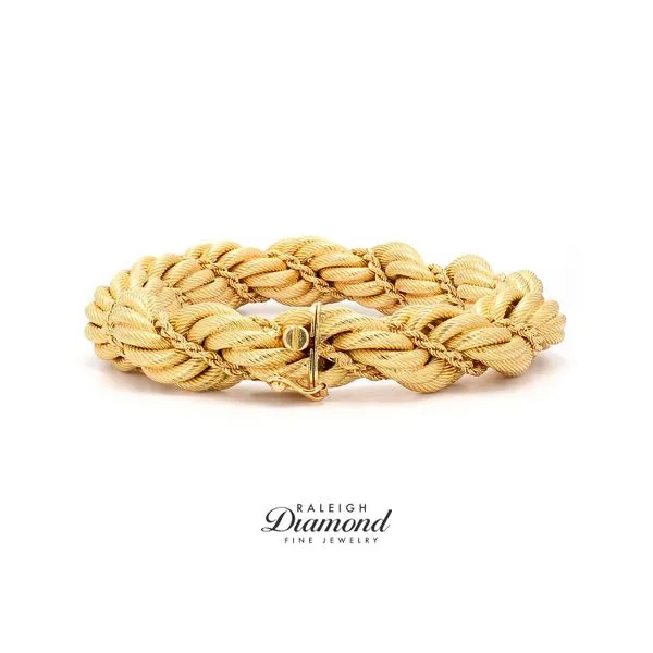 Estate Tiffany & Co. 18K Yellow Gold Double Silk Rope Bracelet Image 2 Raleigh Diamond Fine Jewelry Raleigh, NC