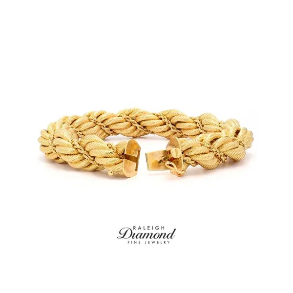 Estate Tiffany & Co. 18K Yellow Gold Double Silk Rope Bracelet Image 3 Raleigh Diamond Fine Jewelry Raleigh, NC