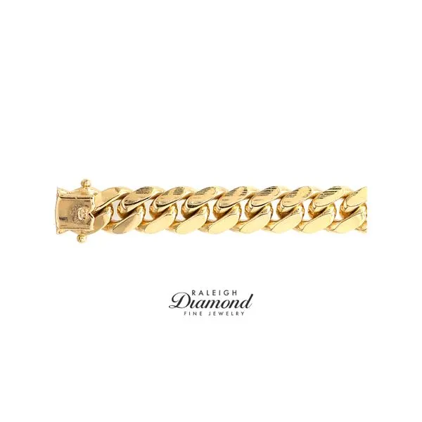 14K Yellow Gold 11.0 mm Miami Cuban Link Bracelet Image 2 Raleigh Diamond Fine Jewelry Raleigh, NC