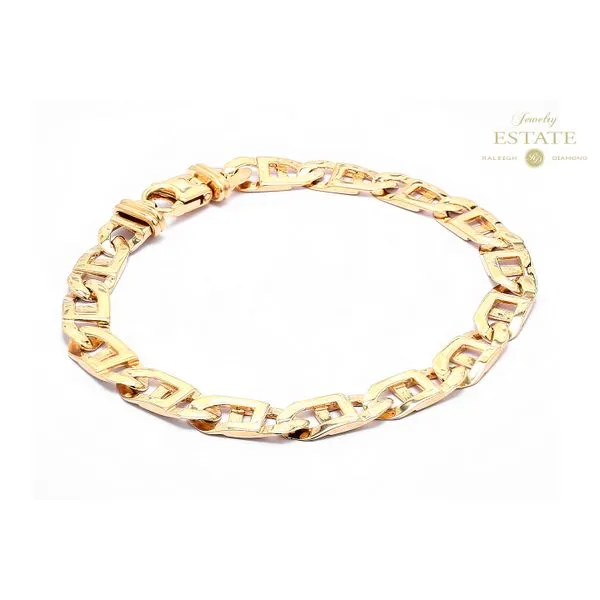 Estate 14K Yellow Gold Men's Chain Bracelet Raleigh Diamond Fine Jewelry Raleigh, NC