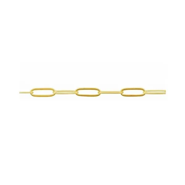 14K Yellow Gold 2.0mm Elongated Link Ultra-Light Cable Chain by the Inch UP TO 7.5 