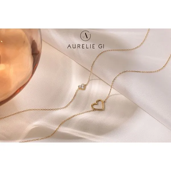 Aurelie Gi 14K Yellow Gold "Jane" Open Heart Forever Bracelet - Great for Permanent Jewelry! Image 2 Raleigh Diamond Fine Jewelry Raleigh, NC