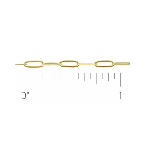 14K Yellow Gold 2.0mm Ultra-Light Paperclip Style Chain up to 7.25