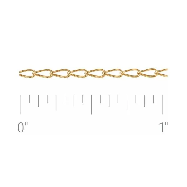 14K Yellow Gold 1.6 mm Elongated Curb Chain up to 7.25" - Great for Permanent Jewelry Raleigh Diamond Fine Jewelry Raleigh, NC