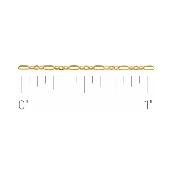 14K Yellow Gold 1.55mm Figaro Chain- up to 7.5  Inches Raleigh Diamond Fine Jewelry Raleigh, NC
