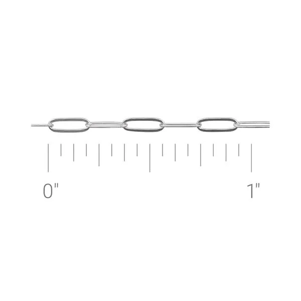 14K White Gold 2mm Paperclip Chain up to 7.5  Inches similar item image