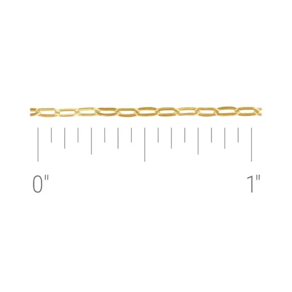 14K Yellow Gold 1.25 mm Paperclip Style Chain up to 7.25 In Raleigh Diamond Fine Jewelry Raleigh, NC
