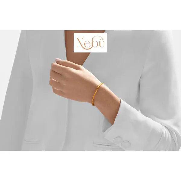 Nebu 24K Yellow Gold Bullion Twist Bangle Bracelet Image 2 Raleigh Diamond Fine Jewelry Raleigh, NC