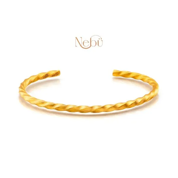 Nebu 24K Yellow Gold Bullion Twist Bangle Bracelet Raleigh Diamond Fine Jewelry Raleigh, NC