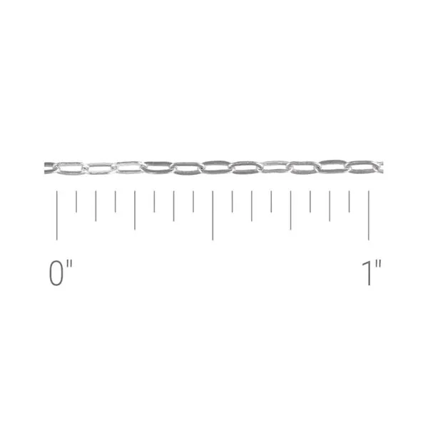 14K White Gold 1.25 mm Paperclip Style Chain up to 7.25 in Raleigh Diamond Fine Jewelry Raleigh, NC