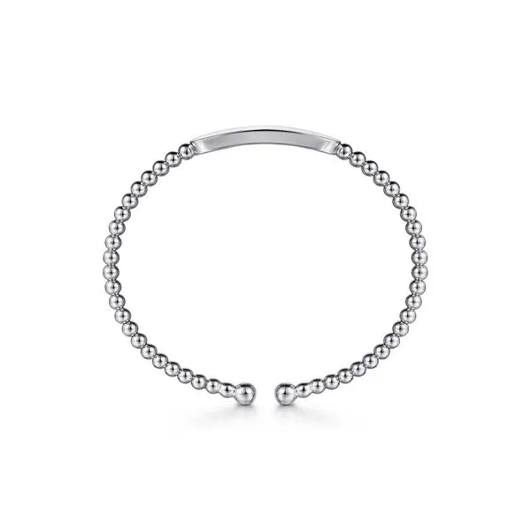 14K White Gold Personalized Engravable Bangle Bracelet Image 3 Raleigh Diamond Fine Jewelry Raleigh, NC