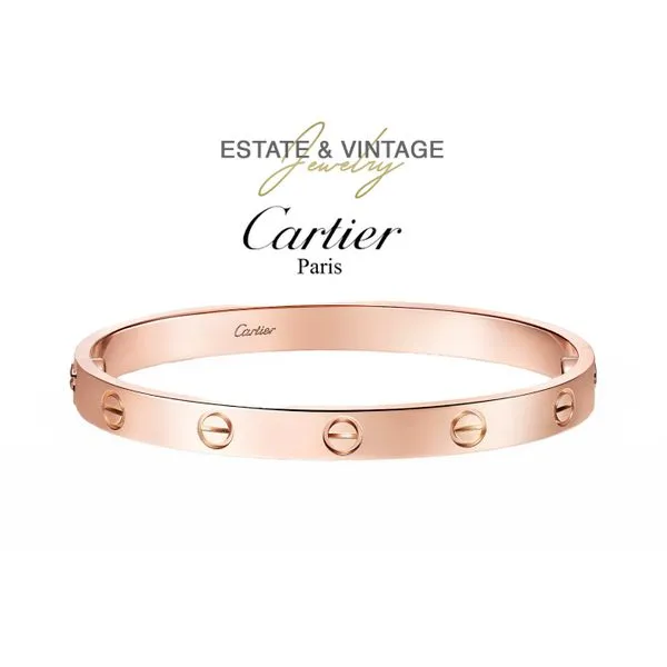 Estate Cartier 18K Rose Gold Love bracelet - Comes with Authentication Card Raleigh Diamond Fine Jewelry Raleigh, NC
