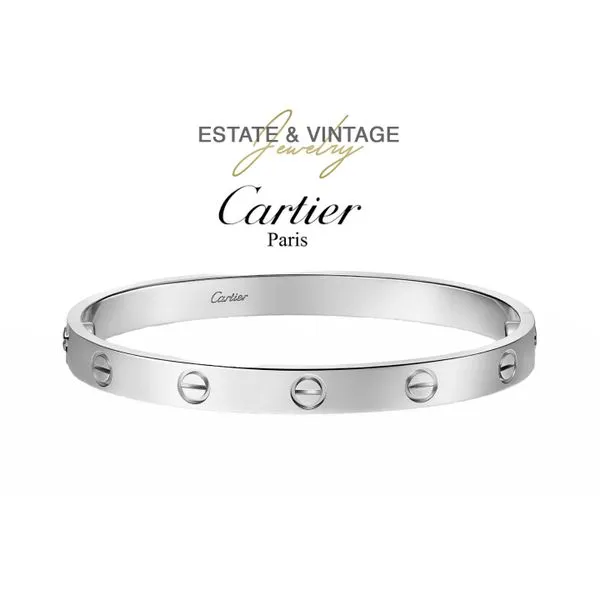 Estate Cartier18K White Gold Love Bracelet - Comes with Authentication Card Raleigh Diamond Fine Jewelry Raleigh, NC