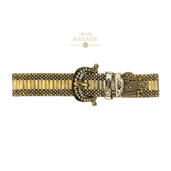 Estate 14K Yellow Gold Adjustable Victorian Era Buckle Bracelet Raleigh Diamond Fine Jewelry Raleigh, NC