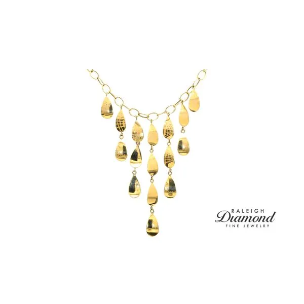 Estate 14K Yellow Gold Fancy Bib Necklace Raleigh Diamond Fine Jewelry Raleigh, NC