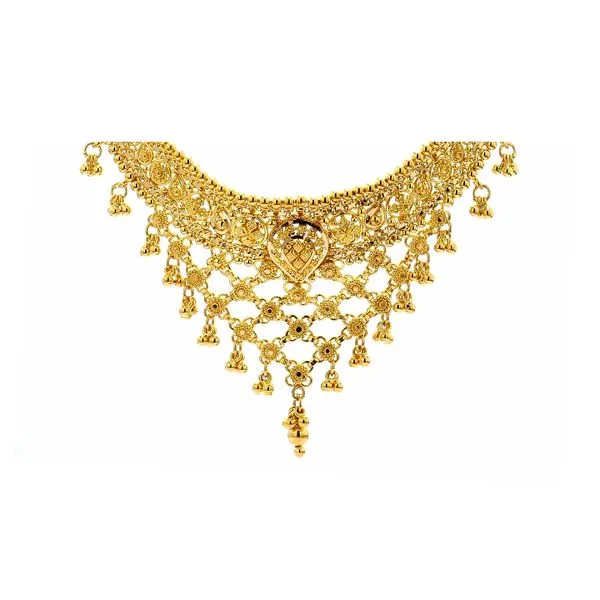 22K Yellow Gold Bib Necklace Image 2 Raleigh Diamond Fine Jewelry Raleigh, NC