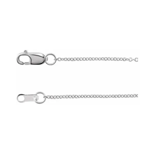 14K White Gold 1.0mm 18