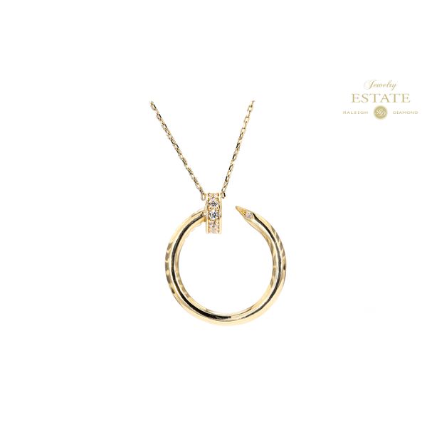 Estate 10K Yellow Gold CZ 17