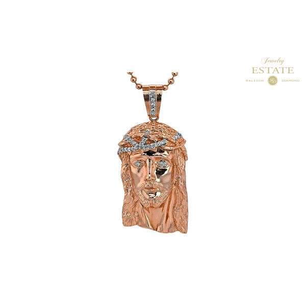 Estate 14K Rose Gold ~2.00ctw Diamond Men's Jesus Pendant from Rapper LUDACRIS Raleigh Diamond Fine Jewelry Raleigh, NC
