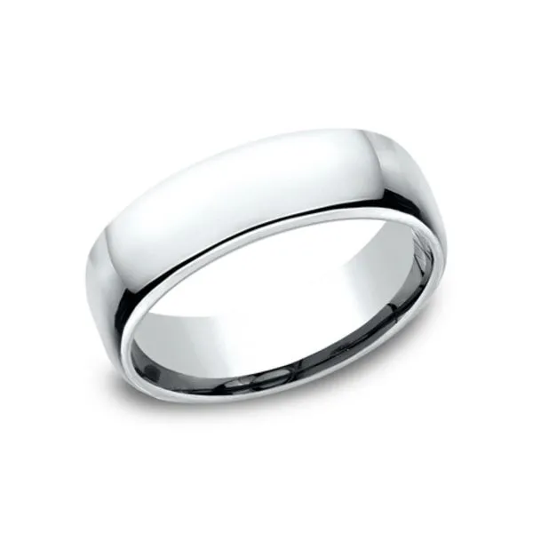 Platinum 6.5mm EuroComfort Fit Plain Band Size 9 Image 2 Raleigh Diamond Fine Jewelry Raleigh, NC