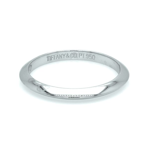 Estate Tiffany & Co. Platinum Knife Edge Men's Wedding Band Image 2 Raleigh Diamond Fine Jewelry Raleigh, NC